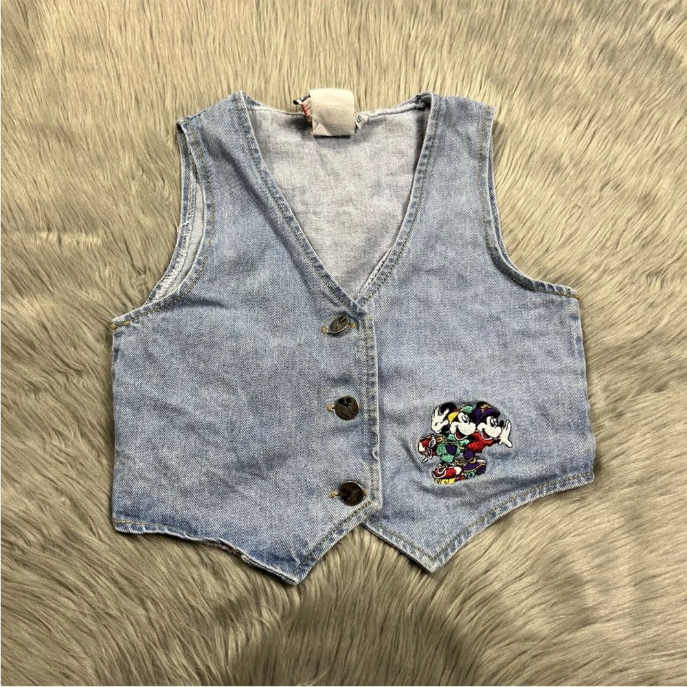 Vintage 90s Mickey Mouse Disney Children’s Denim Vest